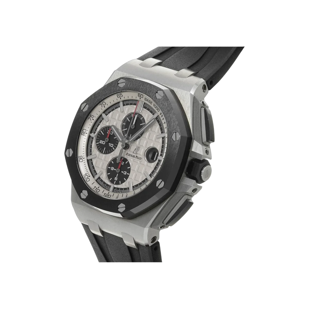 Audemars Piguet Royal Oak 26400SO.OO.A002CA.01 Offshore Chronograph Herrenuhr mit silberfarbenem Zifferblatt 44mm