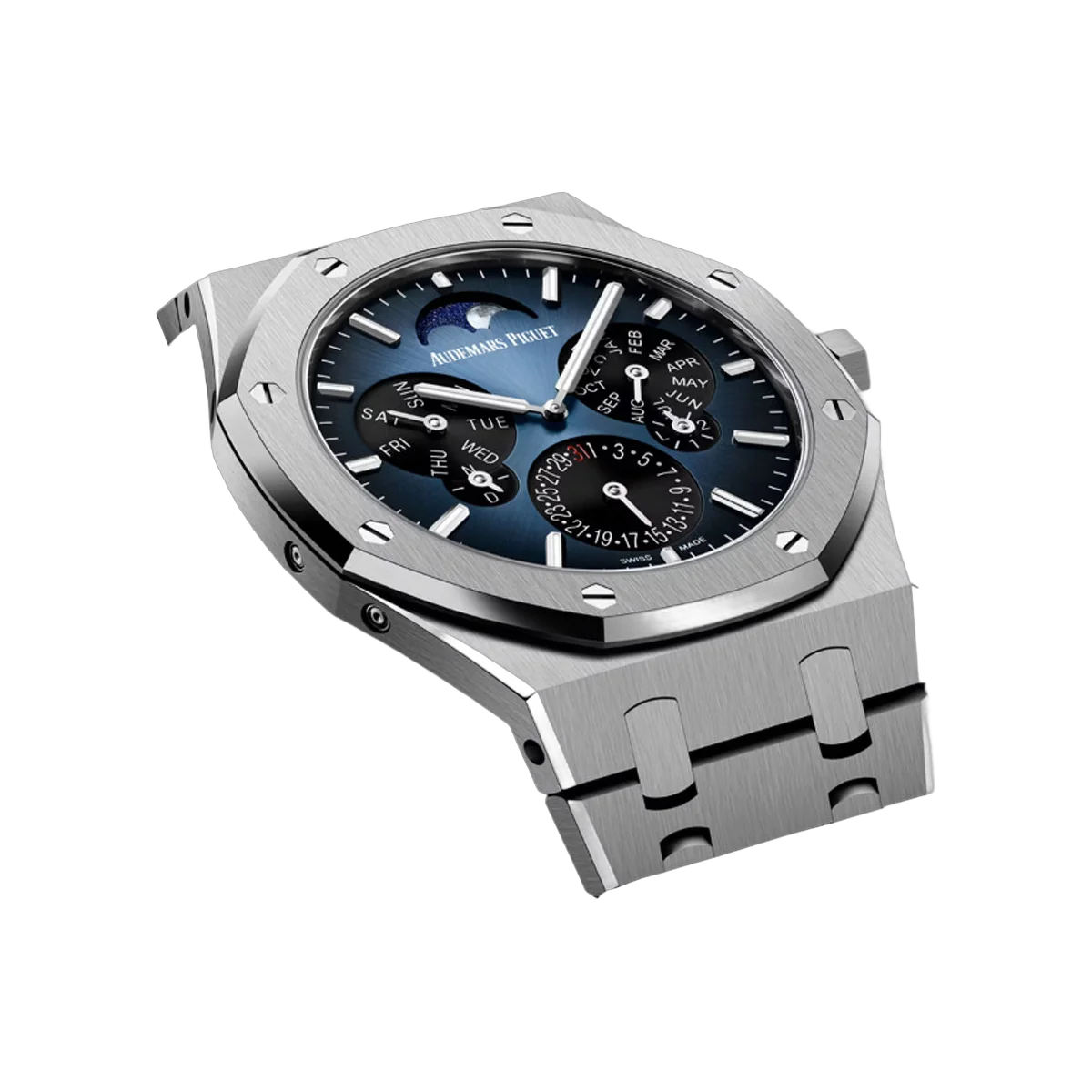 Audemars Piguet Royal Oak 26586TI.OO.1240TI.01 Perpetual Calendar Ultra-Thin Ltd. Edition Blue Dial 41mm Herrenuhr