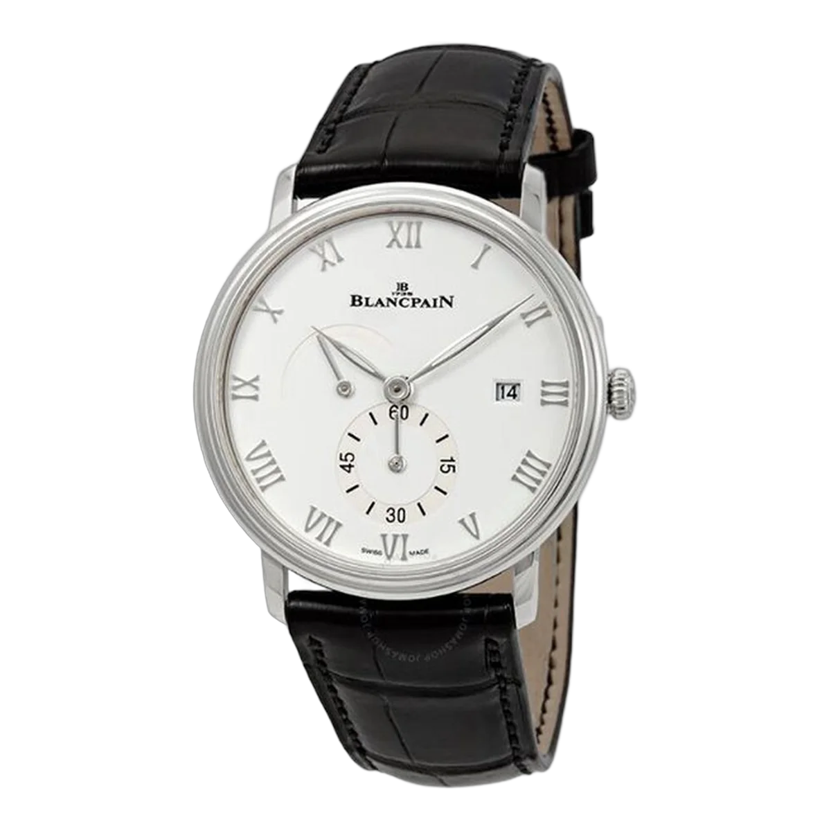 Blancpain Villeret Black Leather Men's Watch Ref. 6606A-1127-55B