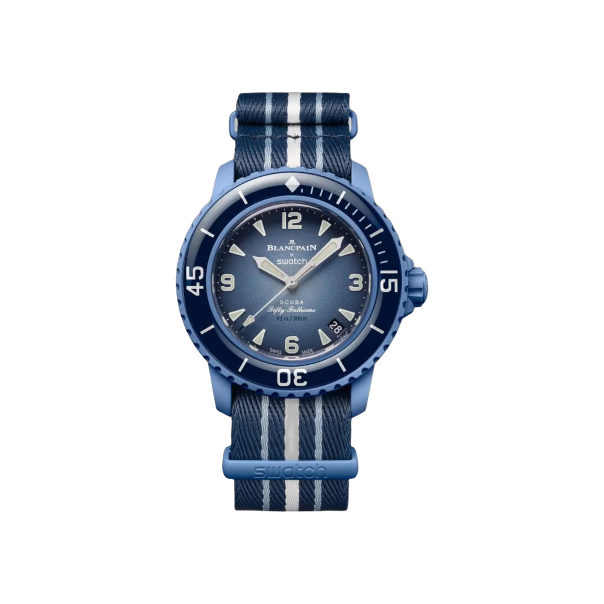 Blancpain x Swatch Scuba Fifty Fathoms Atlantic Ocean SO35A100 Blue 42.5mm Unisex Watch