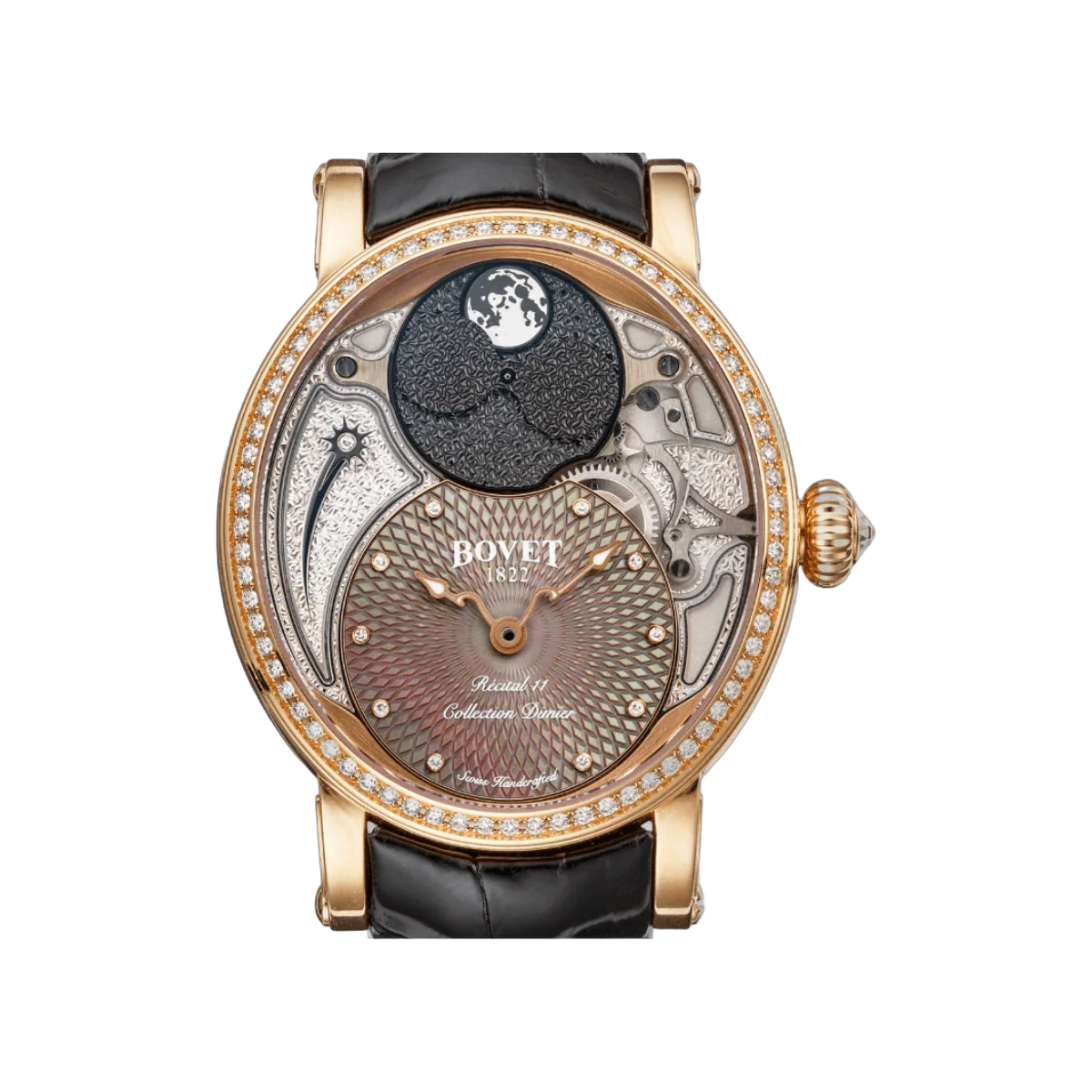 Bovet Dimier Recital 11 R110001-SD1 Miss Alexandra Mondphase Roségold 41 mm Silber Zifferblatt Damenuhr