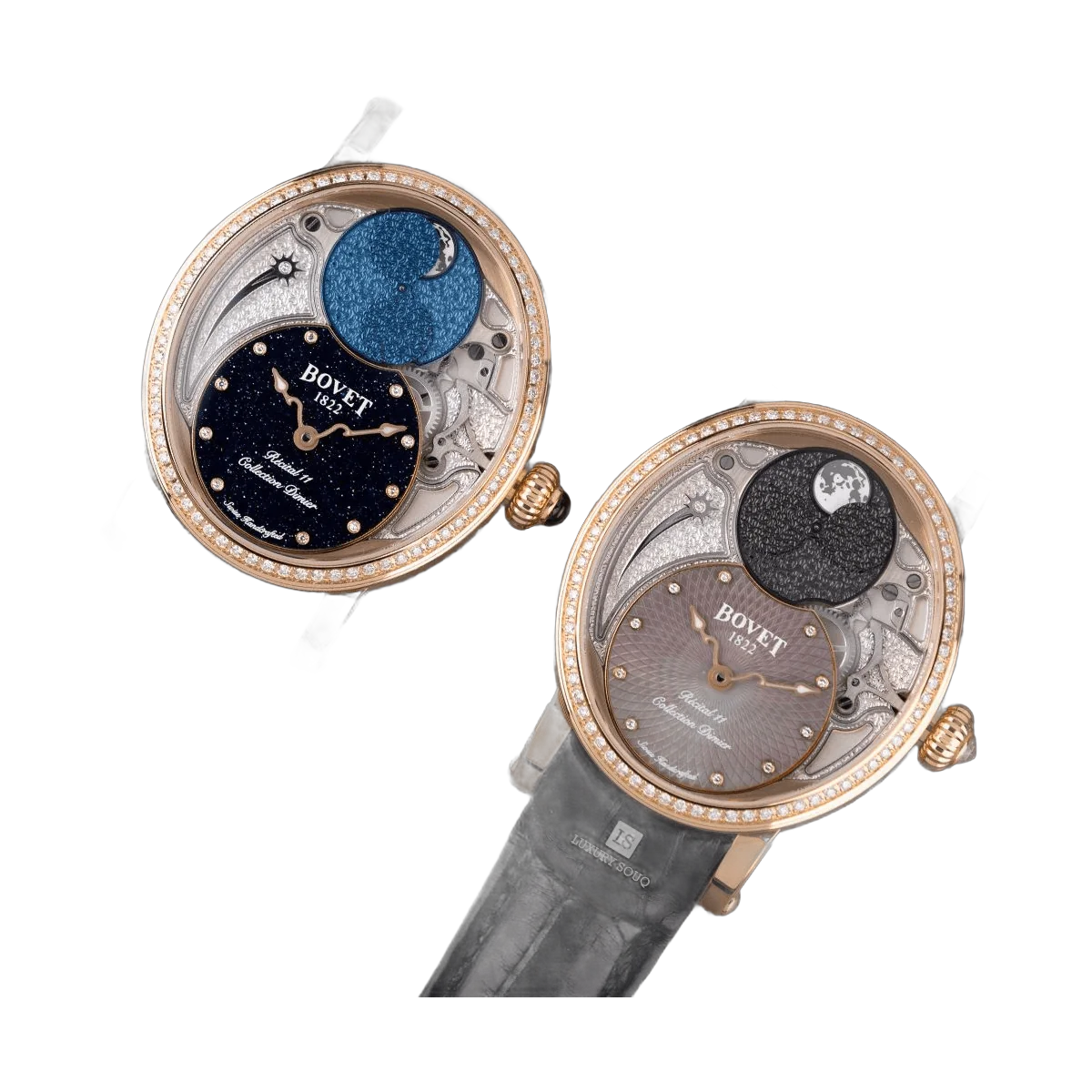 Bovet Dimier Recital 11 R110001-SD1 Miss Alexandra Mondphase Roségold 41 mm Silber Zifferblatt Damenuhr