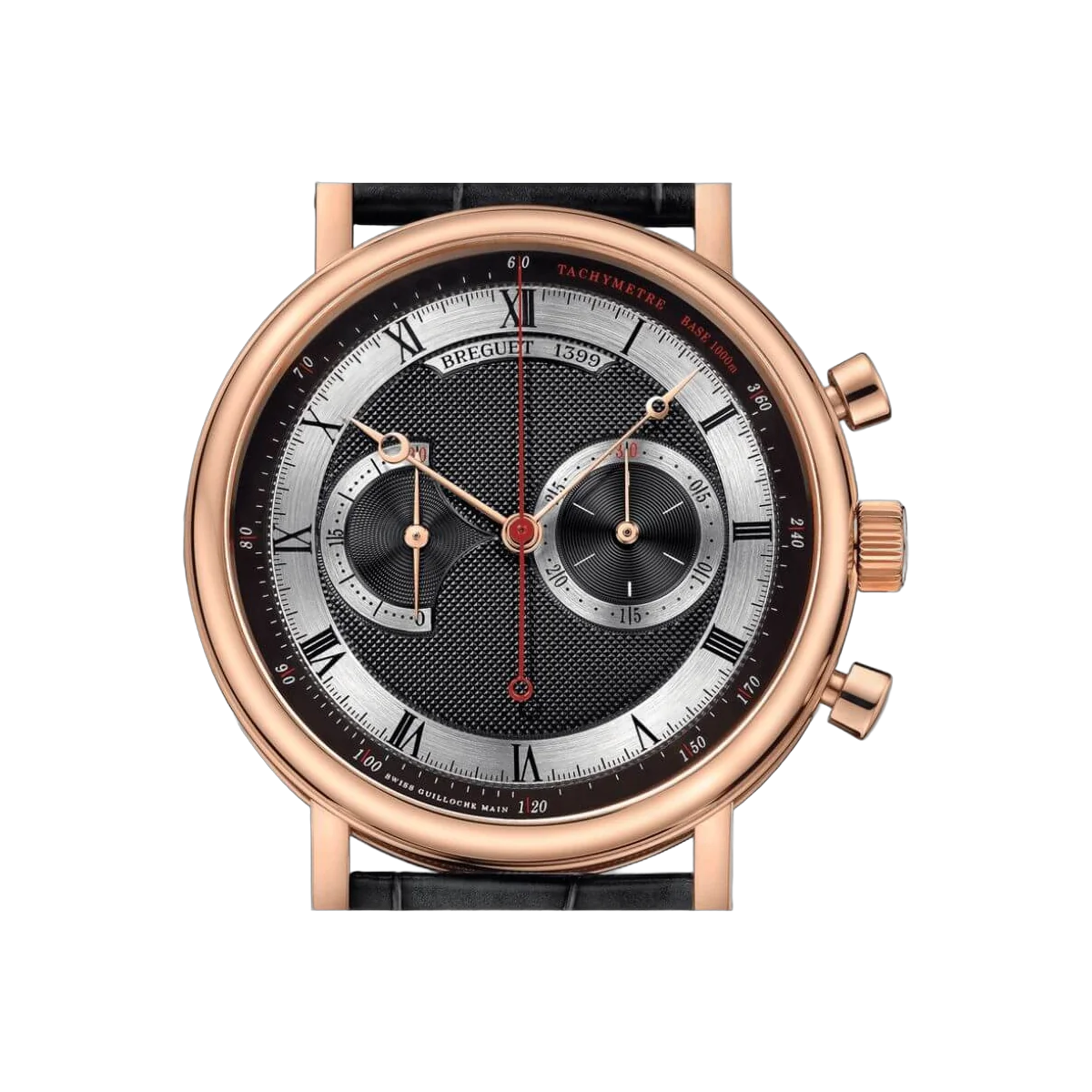 Breguet Classique 5287R/92/9ZU Chronograph Herrenuhr mit schwarz rhodiniertem Zifferblatt