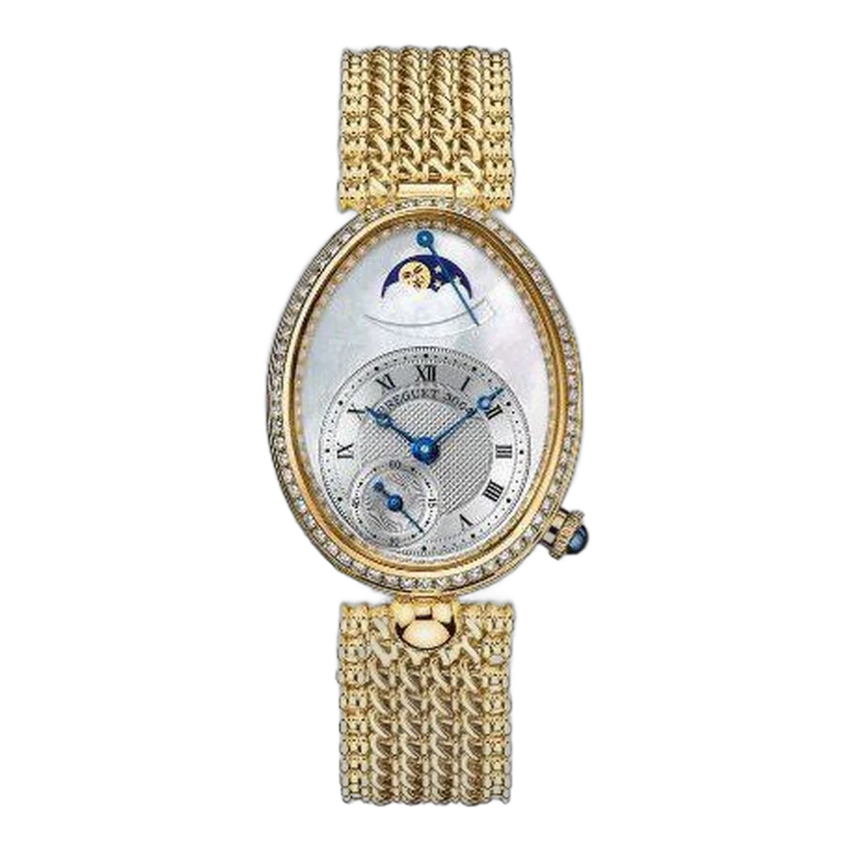 Breguet Reine De Naples Damenuhr aus 18 Karat Gelbgold, 28,45 mm x 36,5 mm