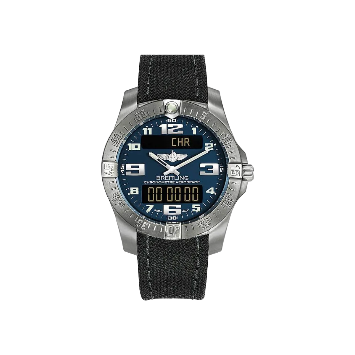 Breitling Aerospace Evo e7936310/c869 Black Fabric Strap with Blue Dial