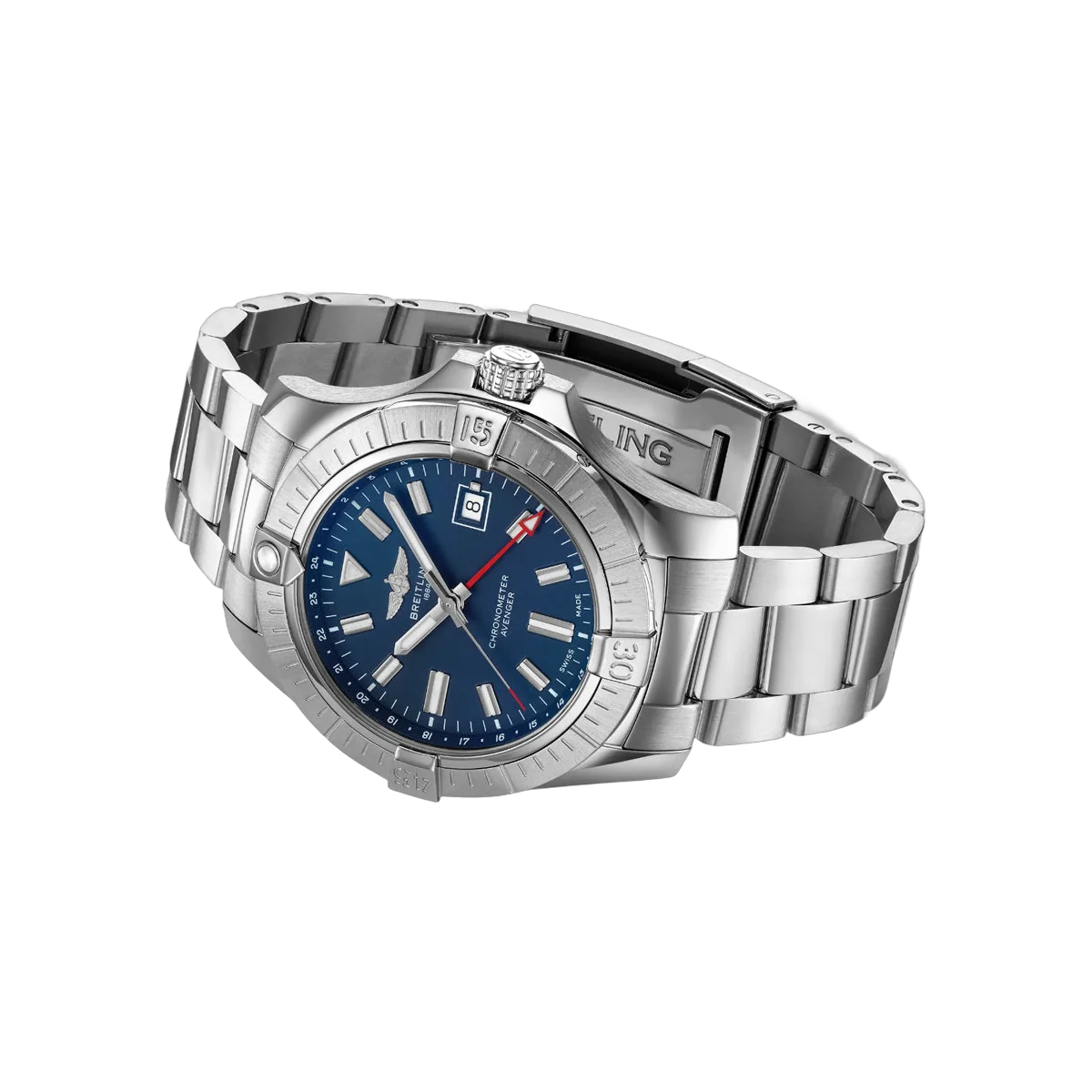 Breitling Avenger A32395101C1A1 Edelstahl GMT 45mm Blaues Zifferblatt Herrenuhr