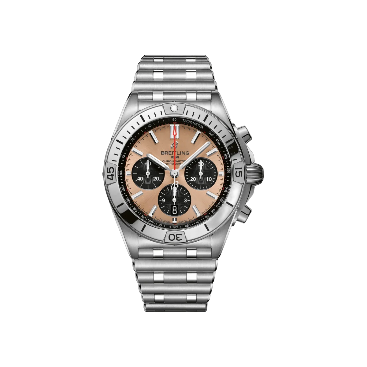 Breitling Chronomat B01 AB0134101K1A1 Edelstahl 42mm Braunes Zifferblatt Herrenuhr