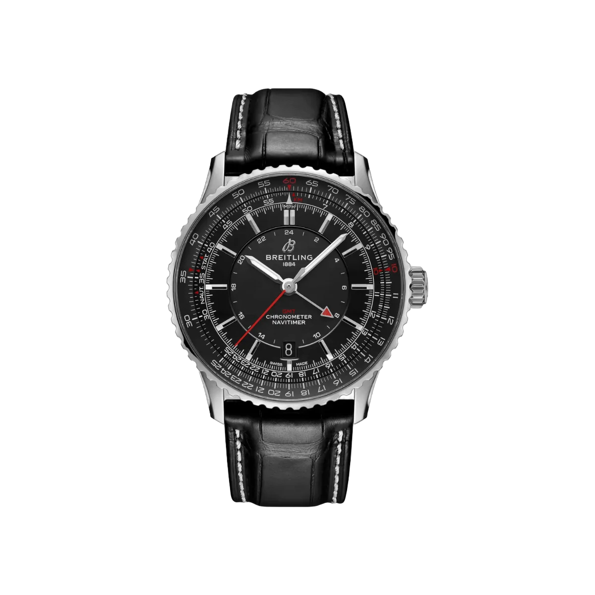 Breitling Navitimer Automatic GMT A32310251B1P1 41mm Black Dial Mens Watch