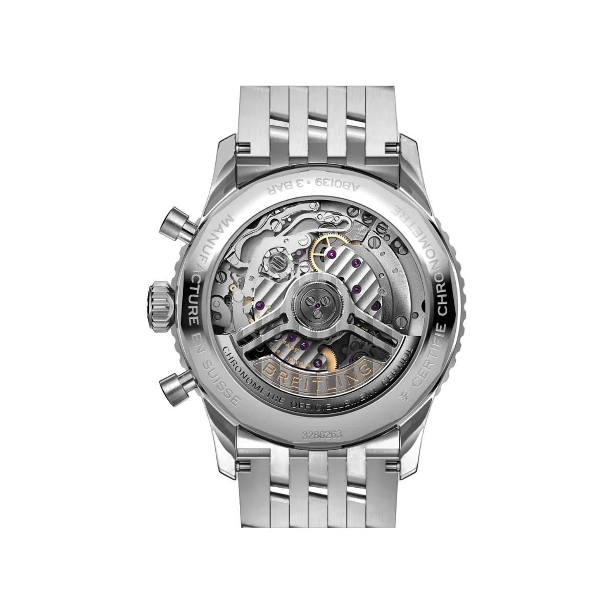 Breitling Navitimer B01 Chronograph AB0139211G1A1 41mm Silver Dial Mens Watch