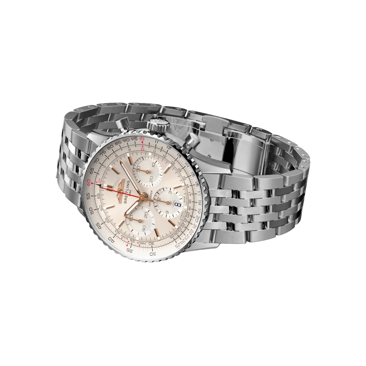 Breitling Navitimer B01 Chronograph AB0139211G1A1 41mm Silver Dial Mens Watch