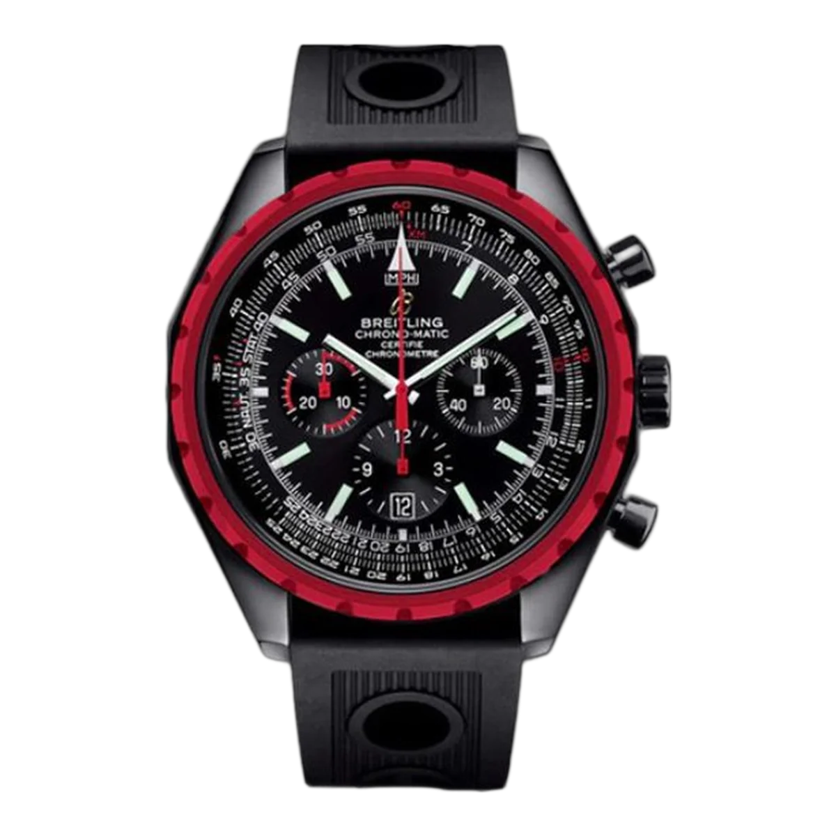 Breitling Navitimer Chronomatic Black Dial Stainless Steel 49Mm Men's Watch