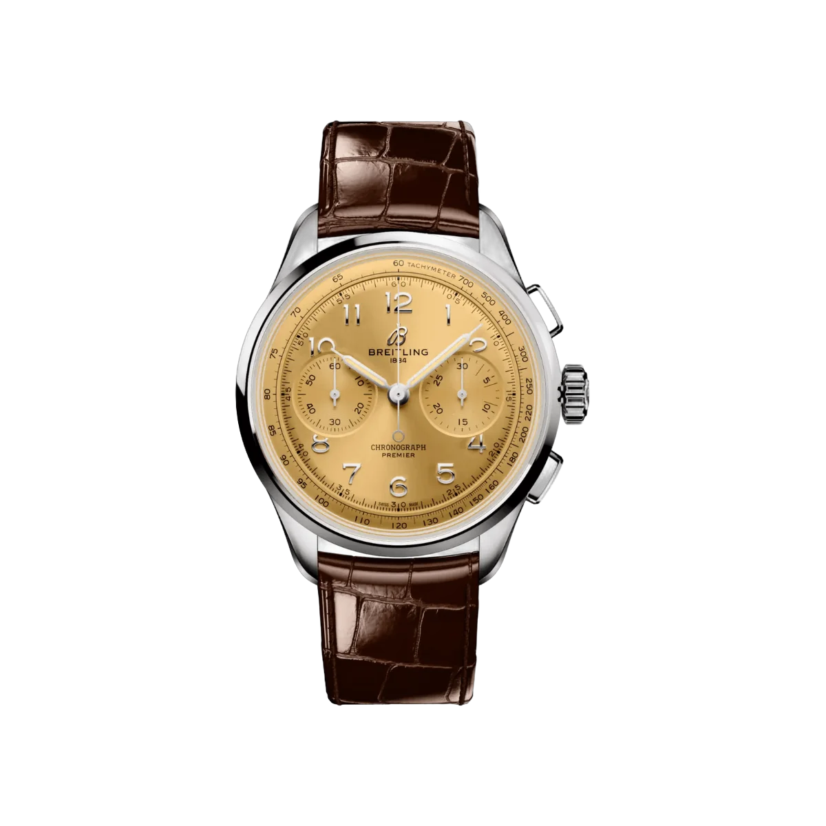 Breitling Premier B09 Chronograph AB0930F51H1P1 40mm Yellow Dial Mens Watch