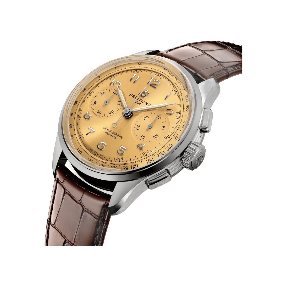 Breitling Premier B09 Chronograph AB0930F51H1P1 40mm Yellow Dial Mens Watch
