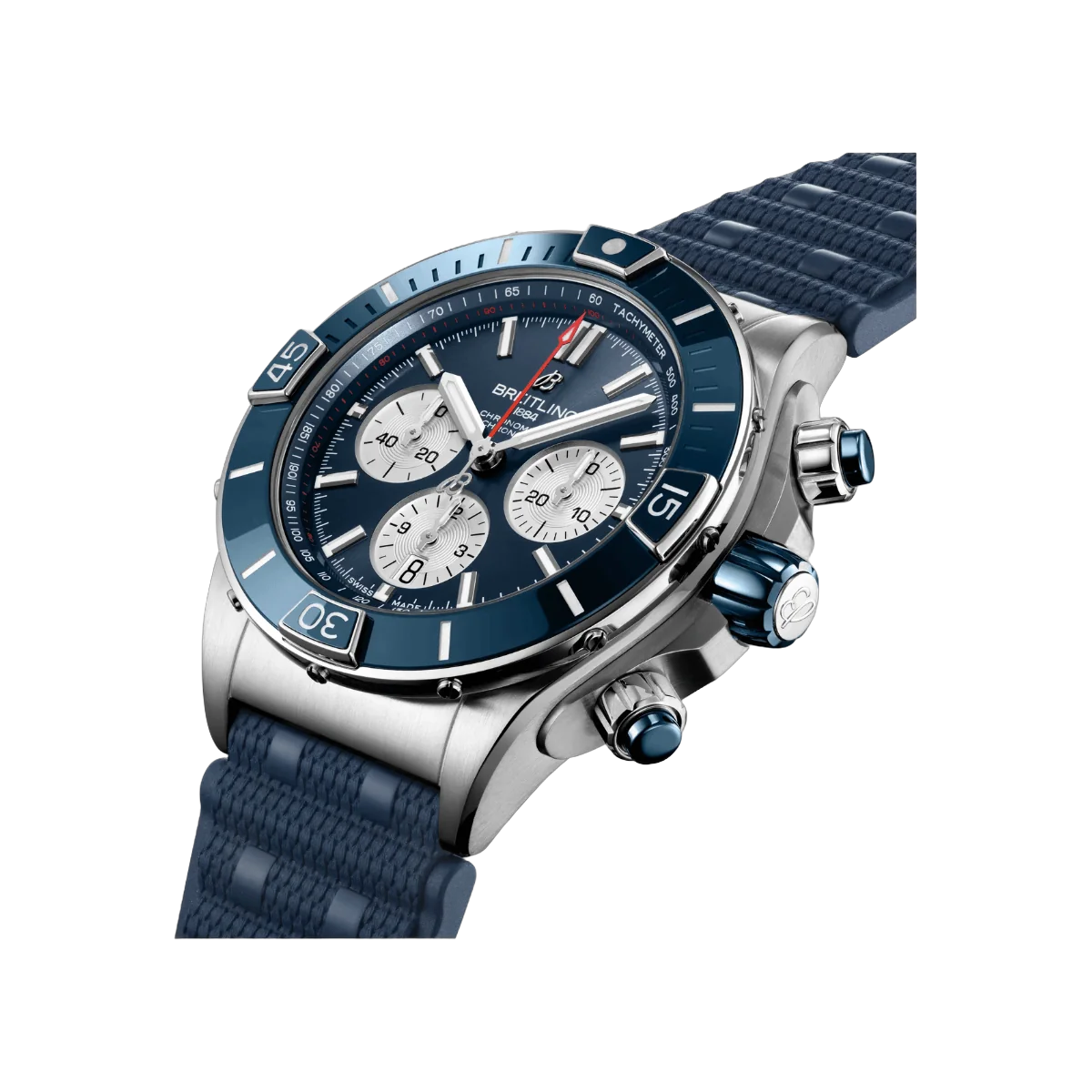 Breitling Super Chronomat B01 AB0136161C1S1 Herrenuhr mit blauem Zifferblatt 44mm
