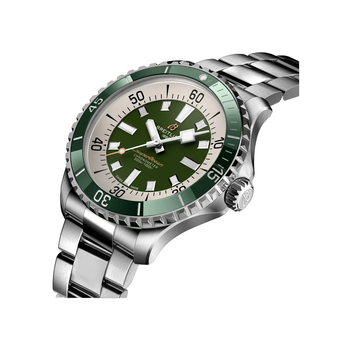 Breitling SuperOcean A17376A31L1A1 Automatic Stainless Steel 44mm Green Dial Men's Watch – additional product photo 2