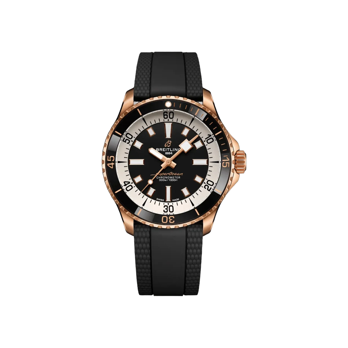 Breitling Superocean R17375211B1S1 Automatic Rose Gold 42mm Black Dial Men's Watch