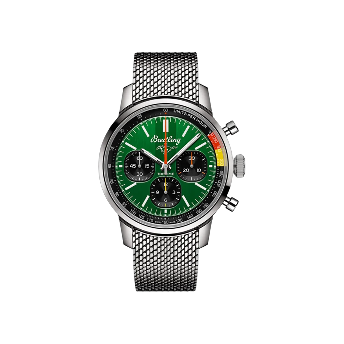 Breitling Top Time B01 Ford Mustang AB01762A1L1A1 Stainless Steel 41mm Green Dial Men's Watch