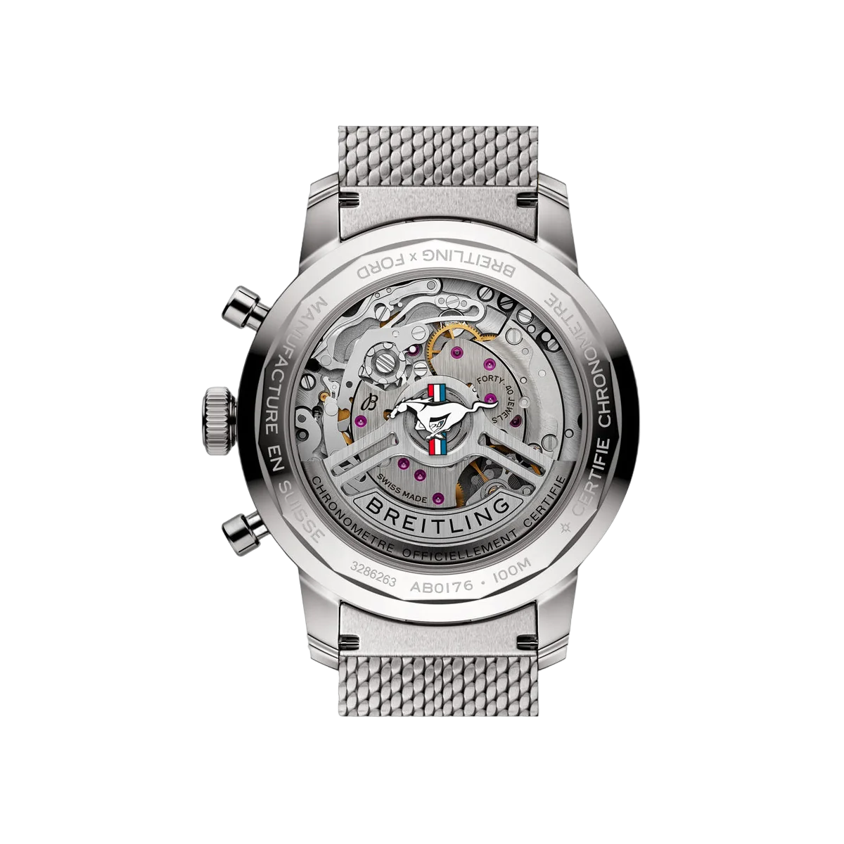 Breitling Top Time B01 Ford Mustang AB01762A1L1A1 Stainless Steel 41mm Green Dial Men's Watch