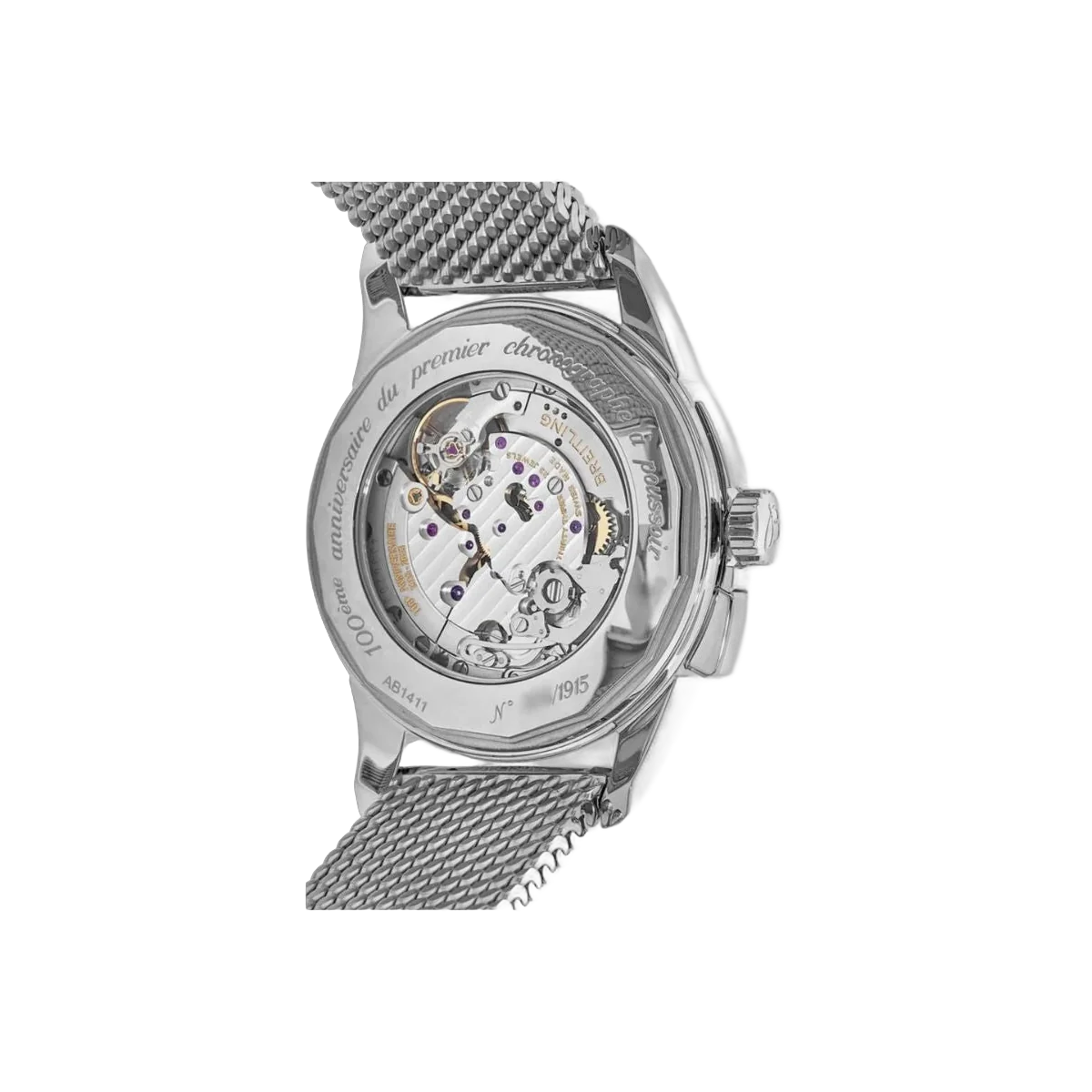 Breitling Transocean Chronograph 1915 AB141112/G799-154A 43mm Herrenuhr mit weißem Zifferblatt