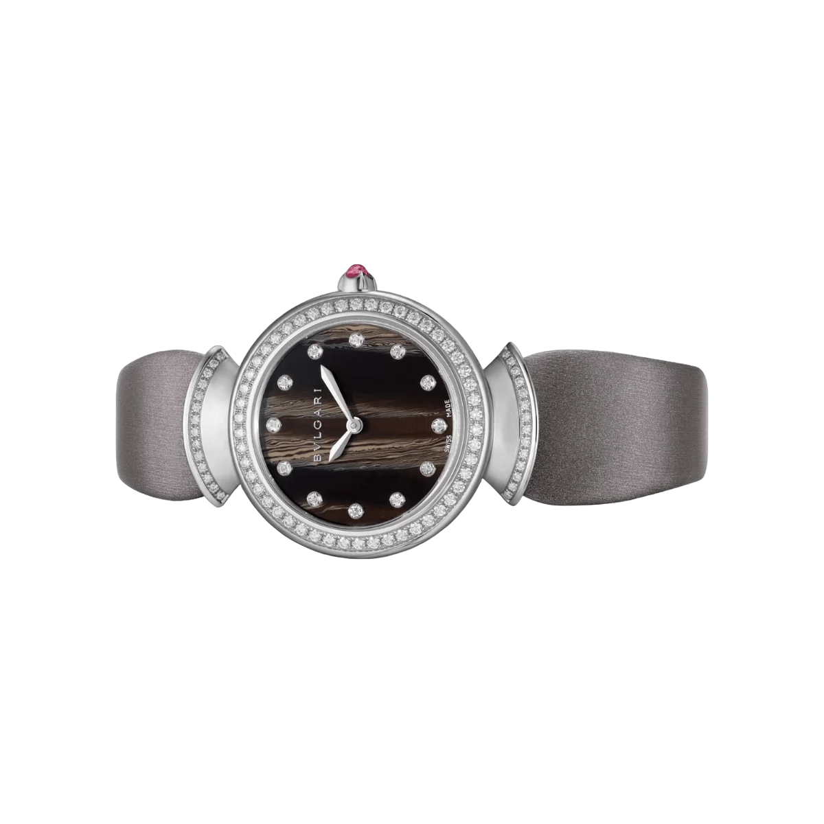 Bvlgari Diva 102434 DVW30BGDL/12 18Kt 白金 30 毫米黑色表盘女式手表