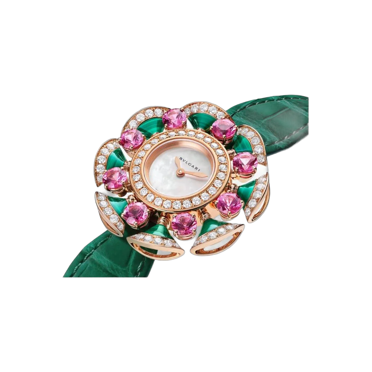 Bvlgari Divas' Dream Uhr 103636 Rotgoldgehäuse Perlmuttzifferblatt