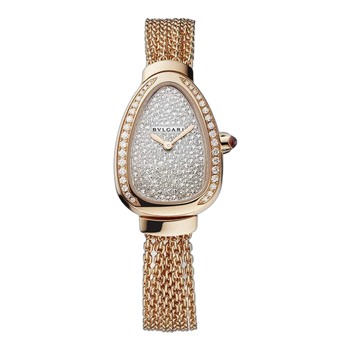 Bvlgari Serpenti Quartz Snow Pave Dial Ladies' Watch