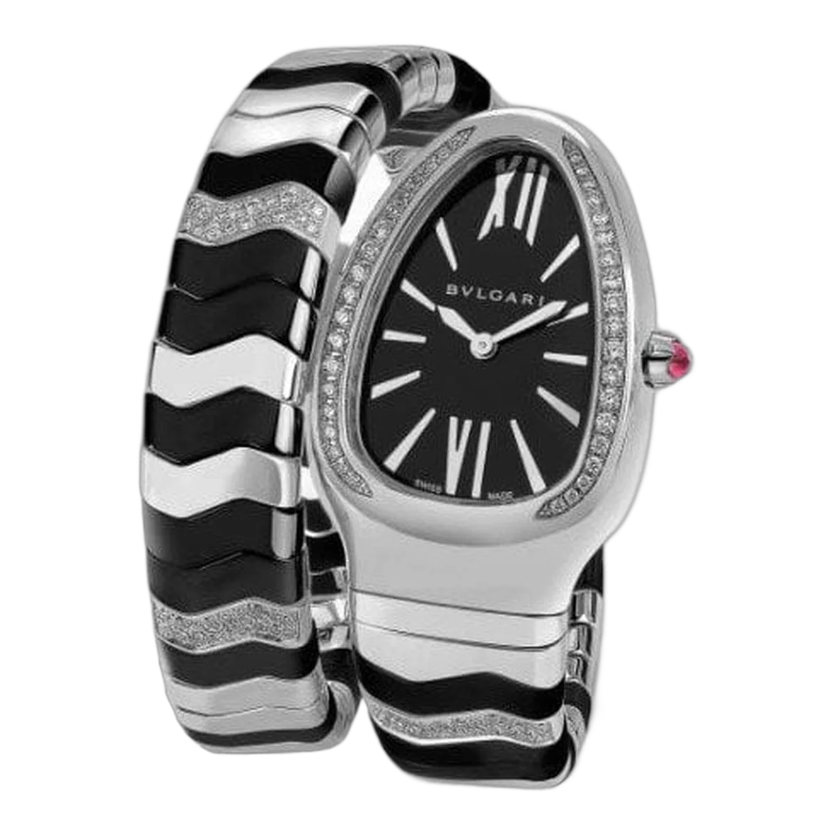 Bvlgari Serpenti Spiga Stainless Steel 35Mm Ladies Watch