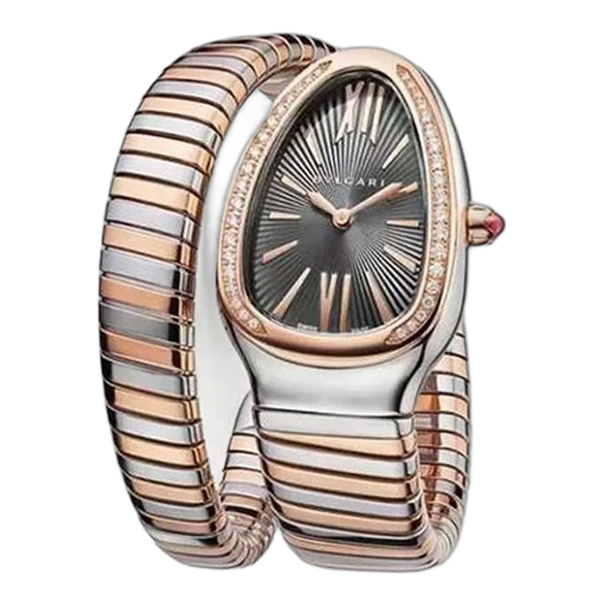 Bvlgari Serpenti Tubogas 灰色表盘女士手表