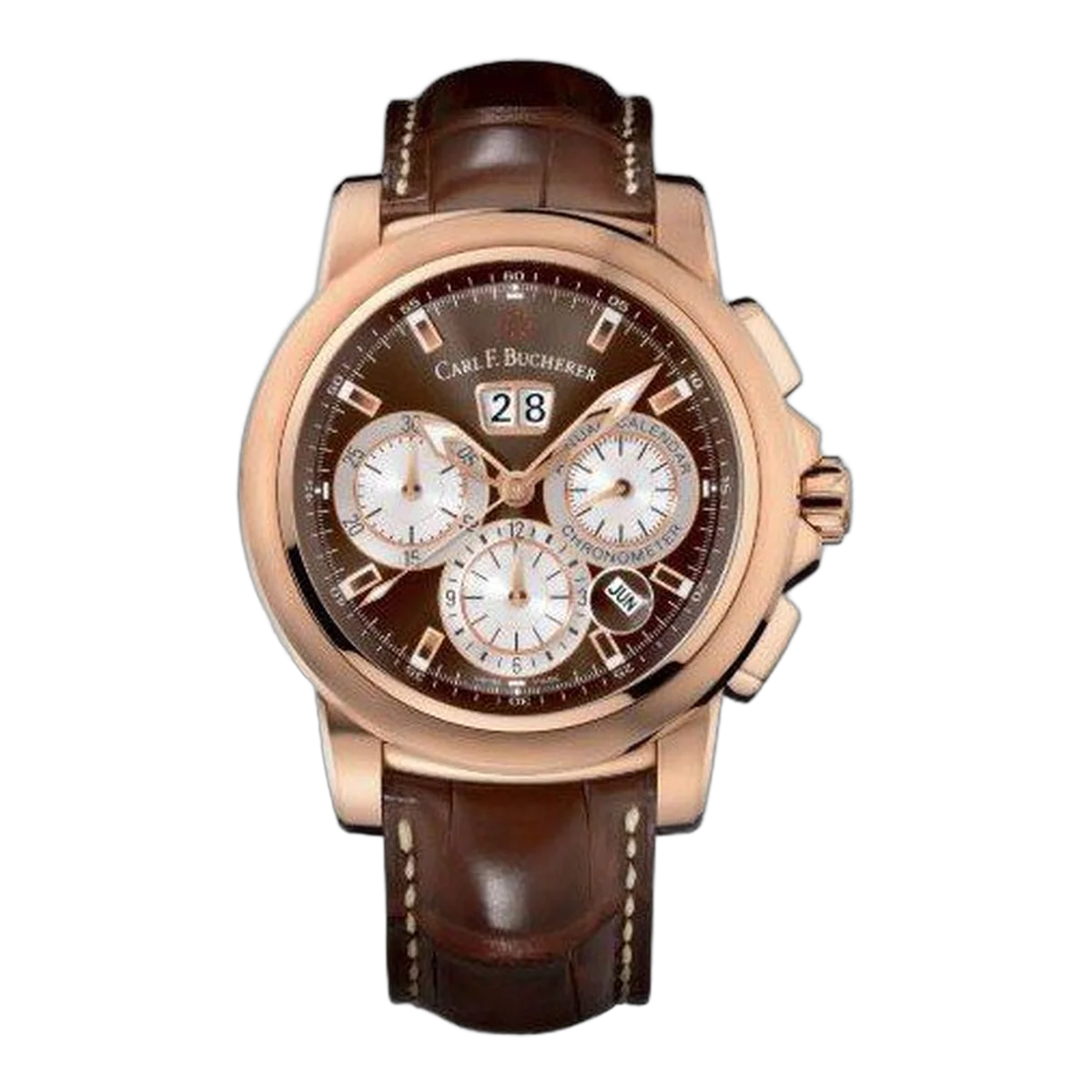 Carl F. Bucherer Patravi Chronodate 42Mm 18Kt Rose Gold Men's Watch