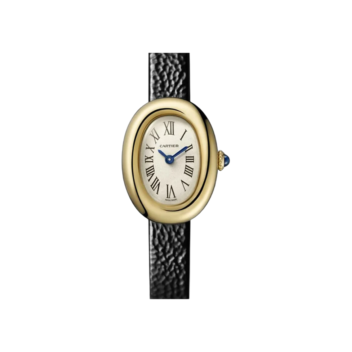 Cartier Baignoire WGBA0041 Mini Model Yellow Gold 24.6mm Silver Dial Womens Watch