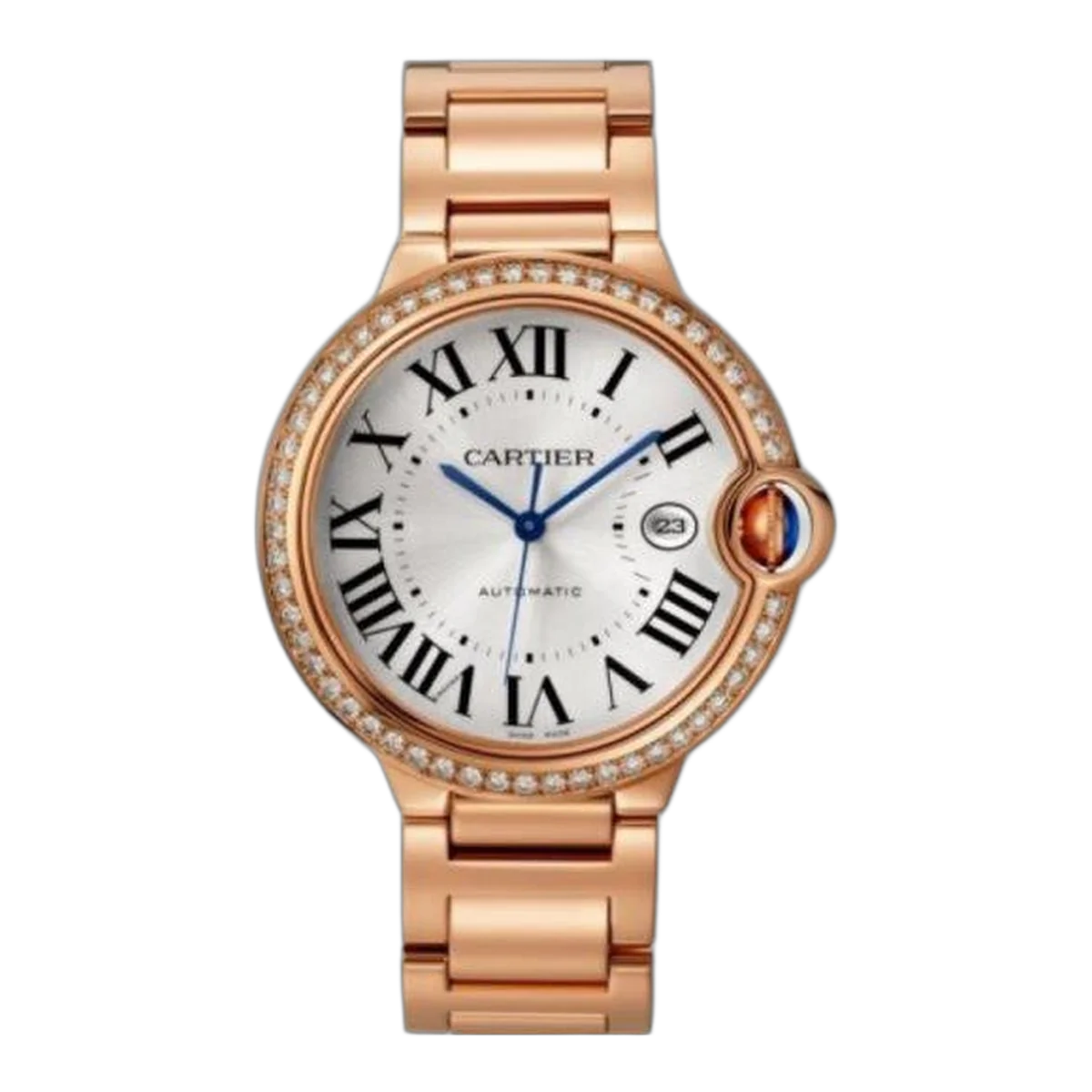 Cartier Ballon Bleu 42Mm Rose Gold &Amp; Diamond