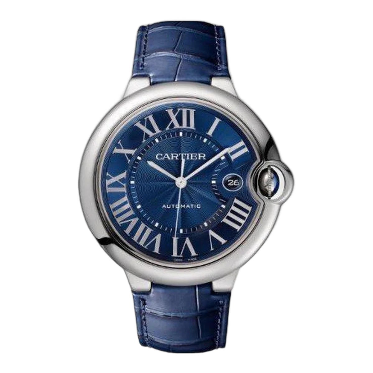 Cartier Ballon Bleu de Cartier WSBB0025 ساعة رجالية ستانلس ستيل بقرص أزرق 42 ملم