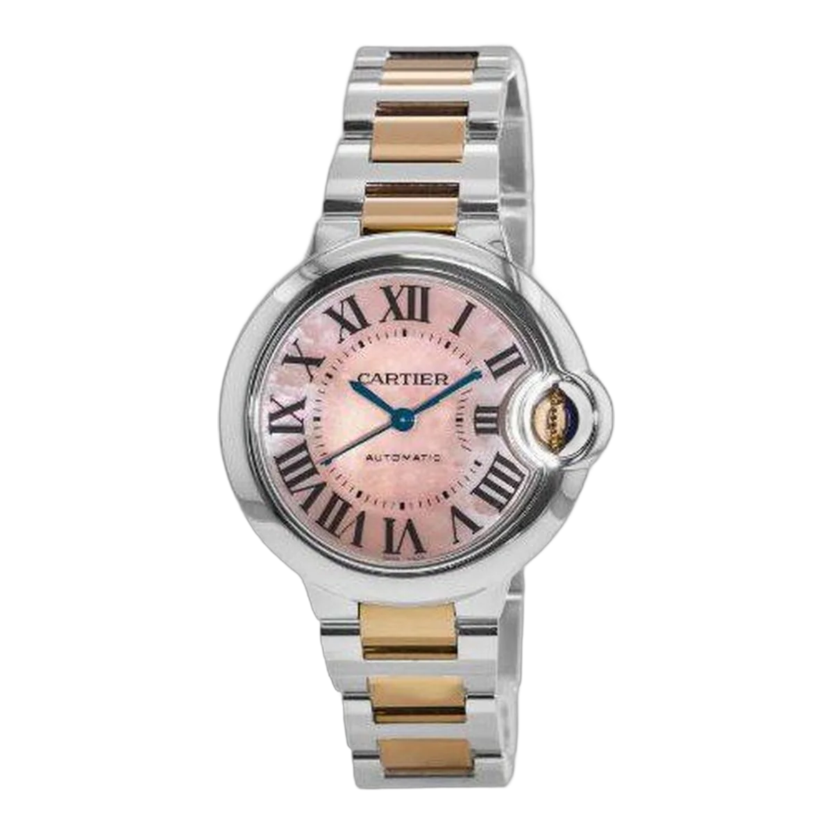 Cartier Ballon Bleu Mop Dial 33Mm Stainless Steel Ladies Watch