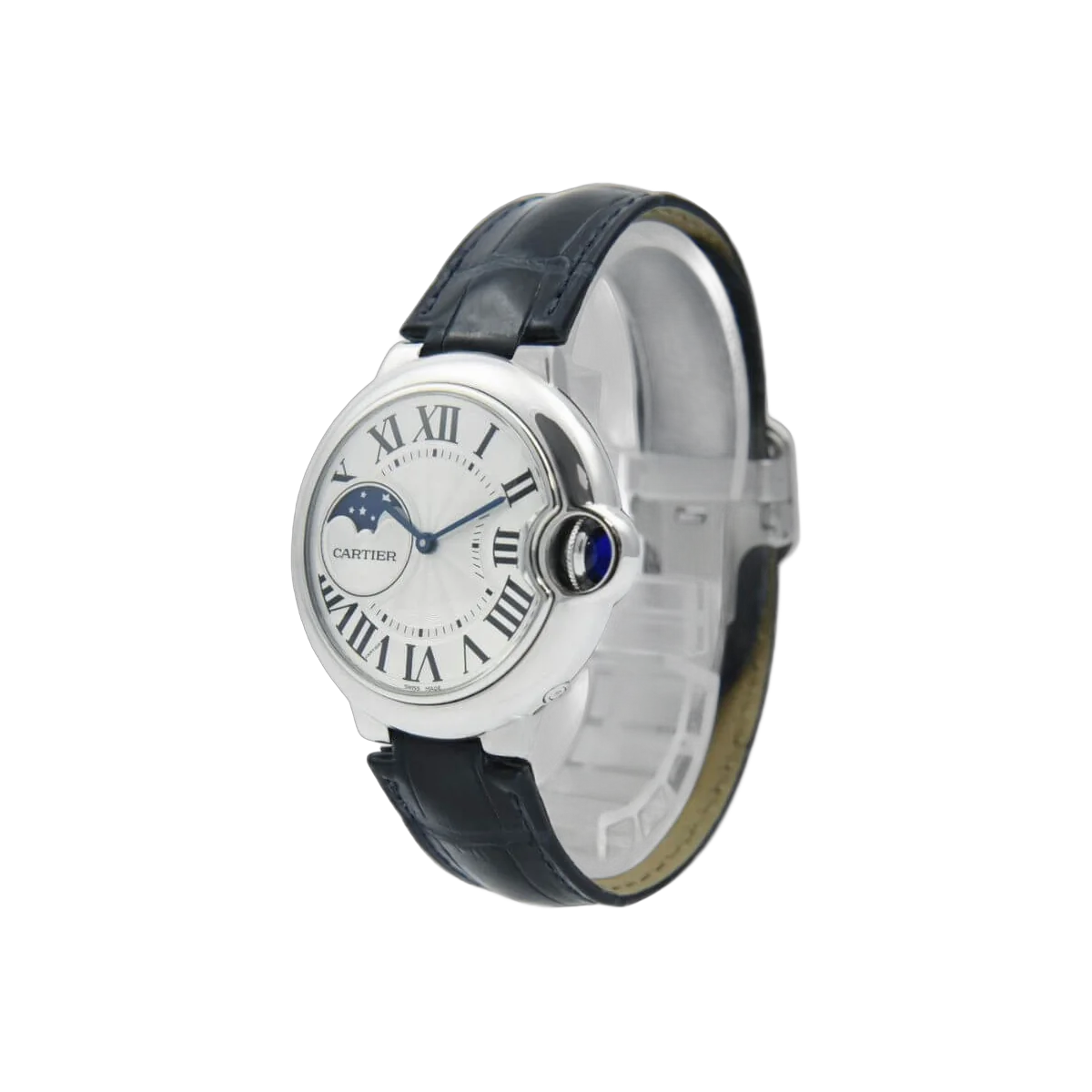 Cartier Ballon WSBB0020 Blue Moonphase Stainless Steel Blue Dial