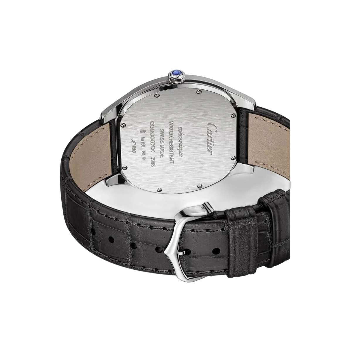 Cartier Drive De Cartier WGNM0007 Extra Flat 18Kt White Gold Silver Dial Men's Watch