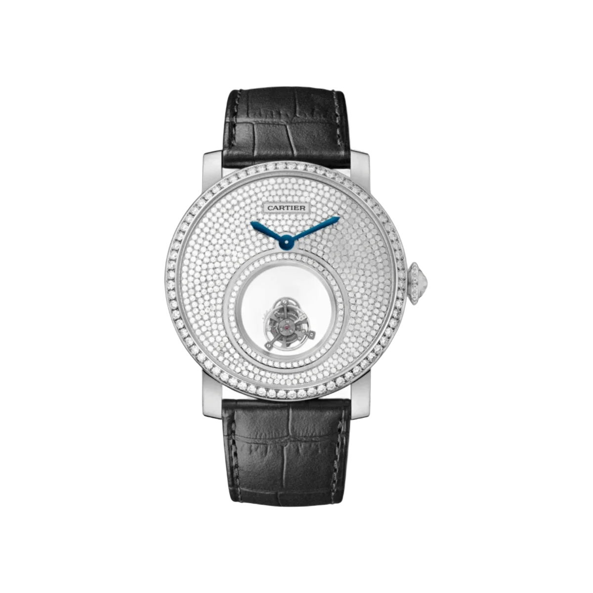 Cartier Rotonde De Cartier HPI00588 Mysteriöse Doppeltourbillon 45mm Diamantzifferblatt Herrenuhr