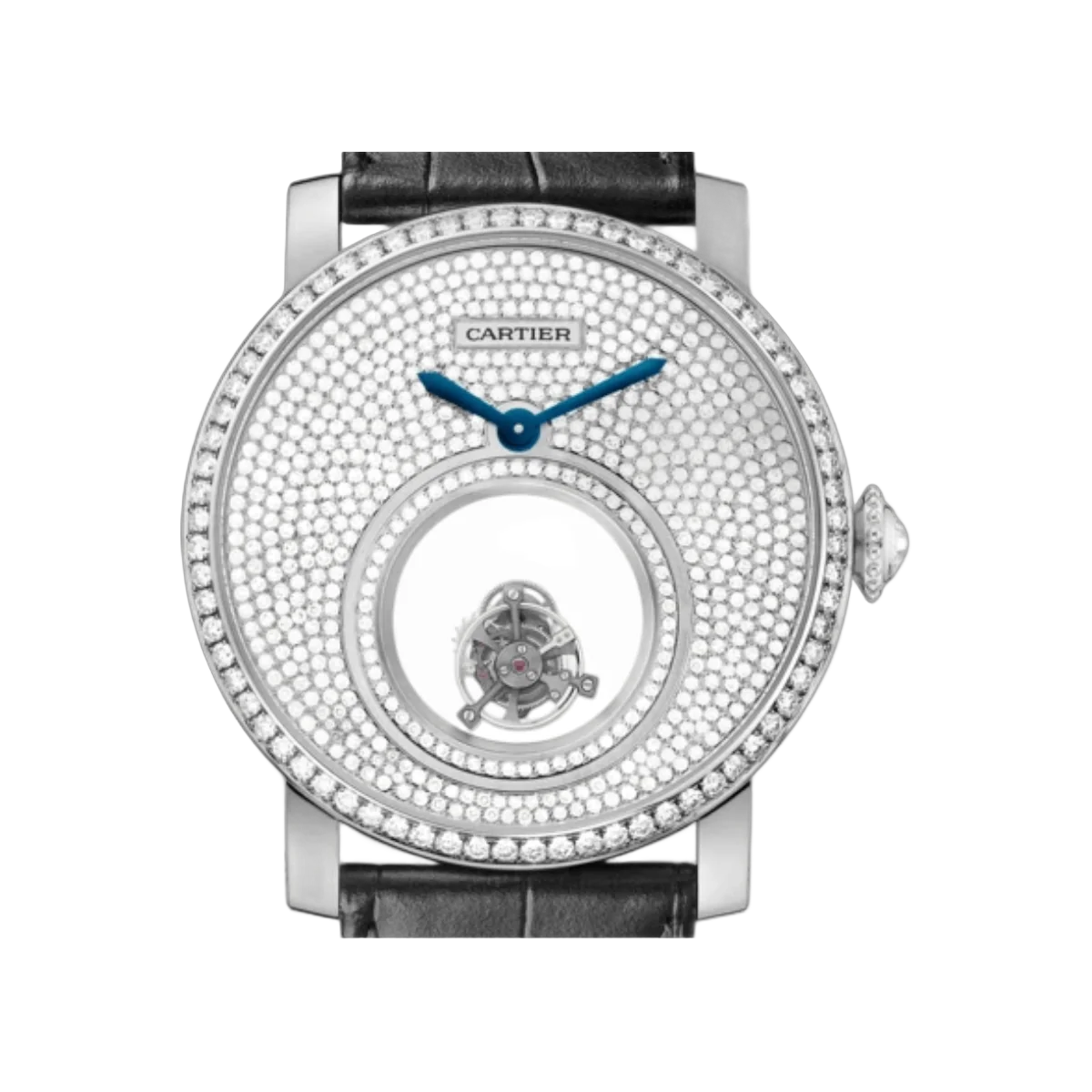 Cartier Rotonde De Cartier HPI00588 Mysteriöse Doppeltourbillon 45mm Diamantzifferblatt Herrenuhr