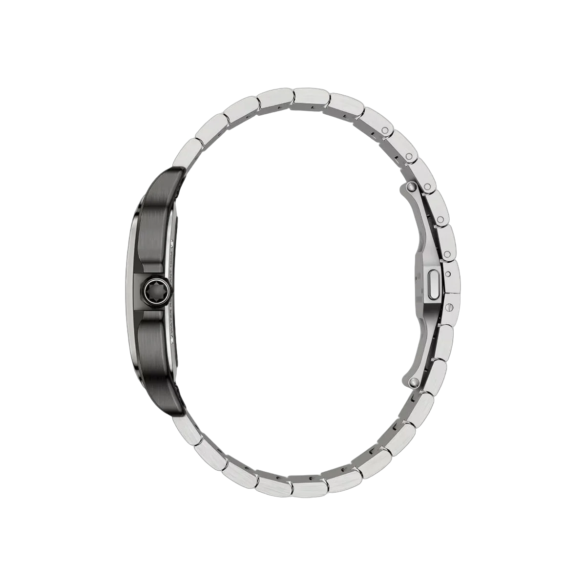 Cartier Santos De Cartier WHSA0027 Herrenuhr, Stahl & schwarzes ADLC, 47,5 mm, Skelettzifferblatt