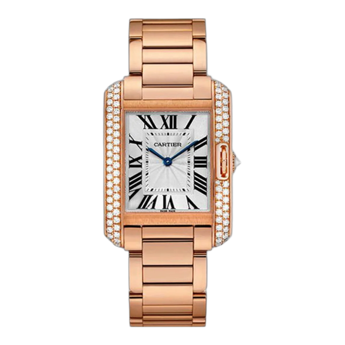 Cartier Tank Anglaise 34.7Mm Pink Gold Case Ladies Watch