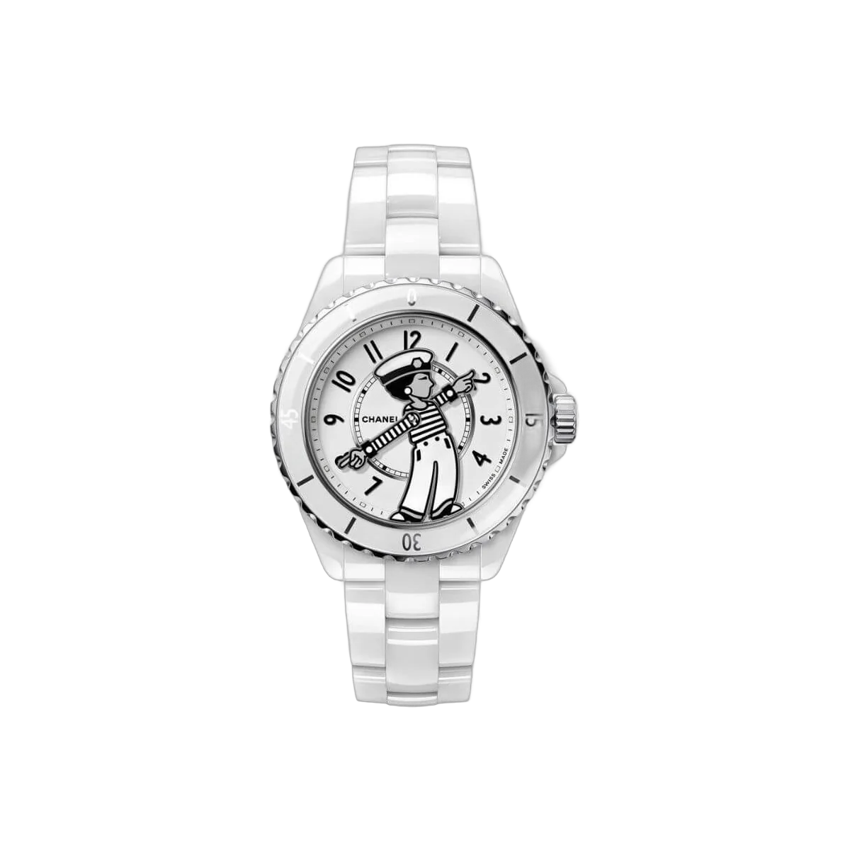 Chanel Mademoiselle J12 H7481 LA Pausa White Ceramic 38mm