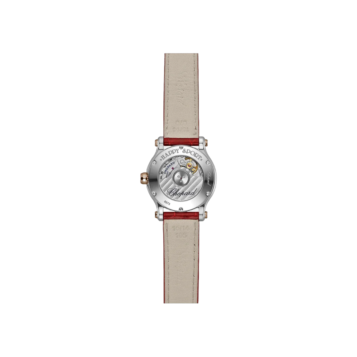 Chopard Happy Sport 278573-6026 Damenuhr Stahl & Roségold 30mm Silbernes Zifferblatt