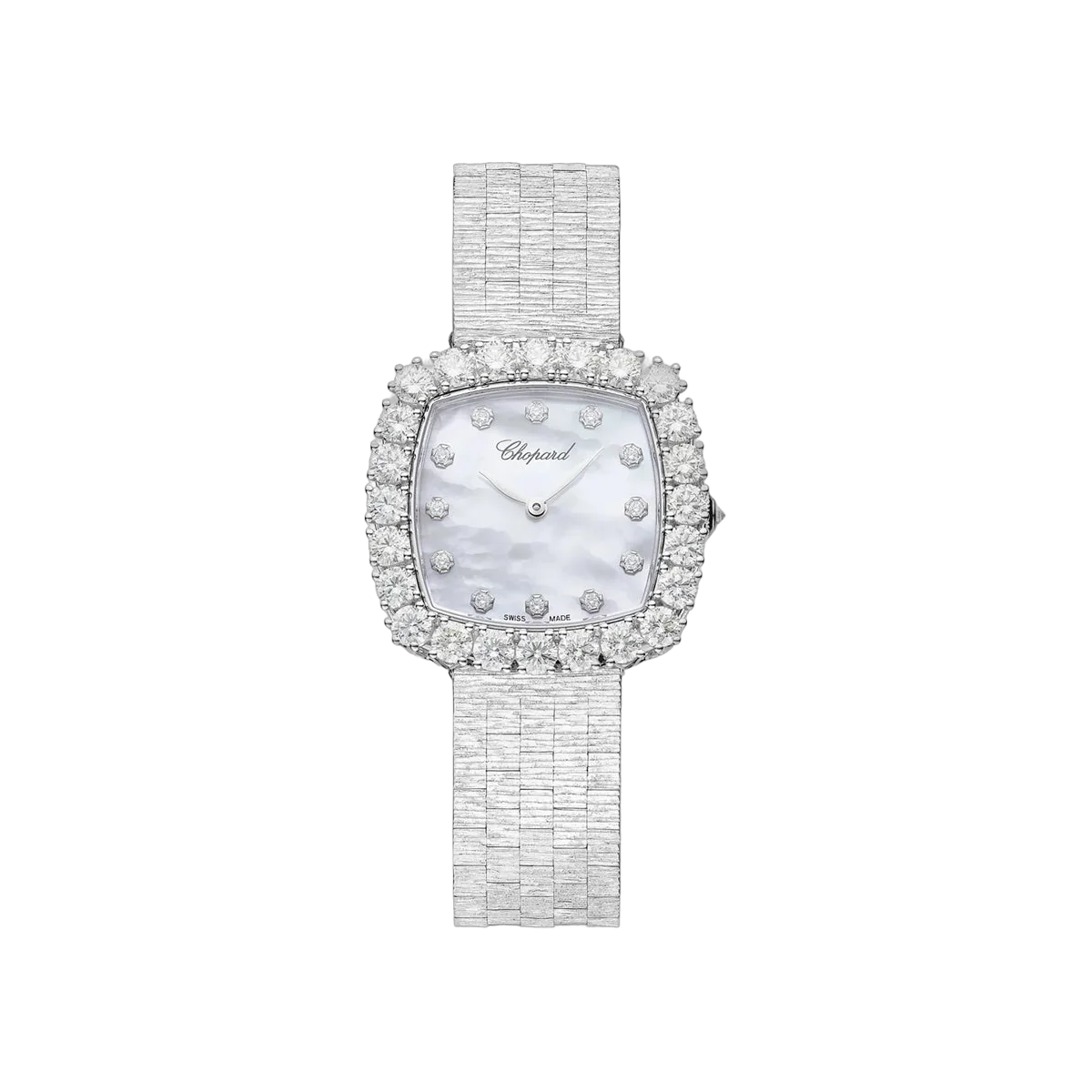 Chopard L'Heure Du Diamant 10A386-1106 White Gold 30mm MOP Dial Ladies Watch
