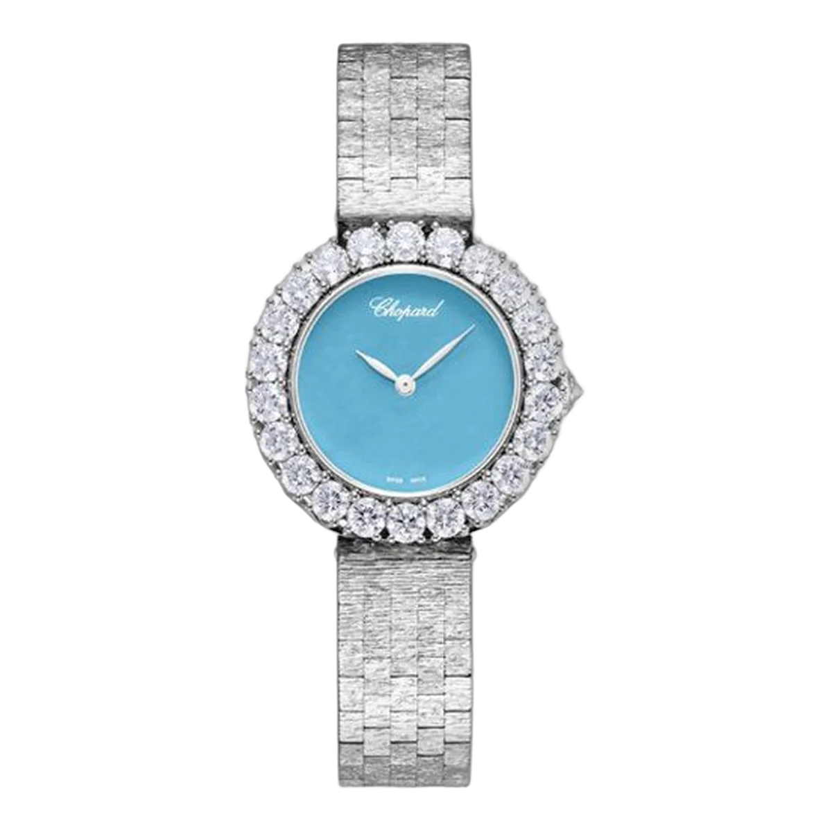 Chopard L'Heure Du Diamant 30 mm Weißgold Diamant Türkis Zifferblatt Ref. 10A378-1004