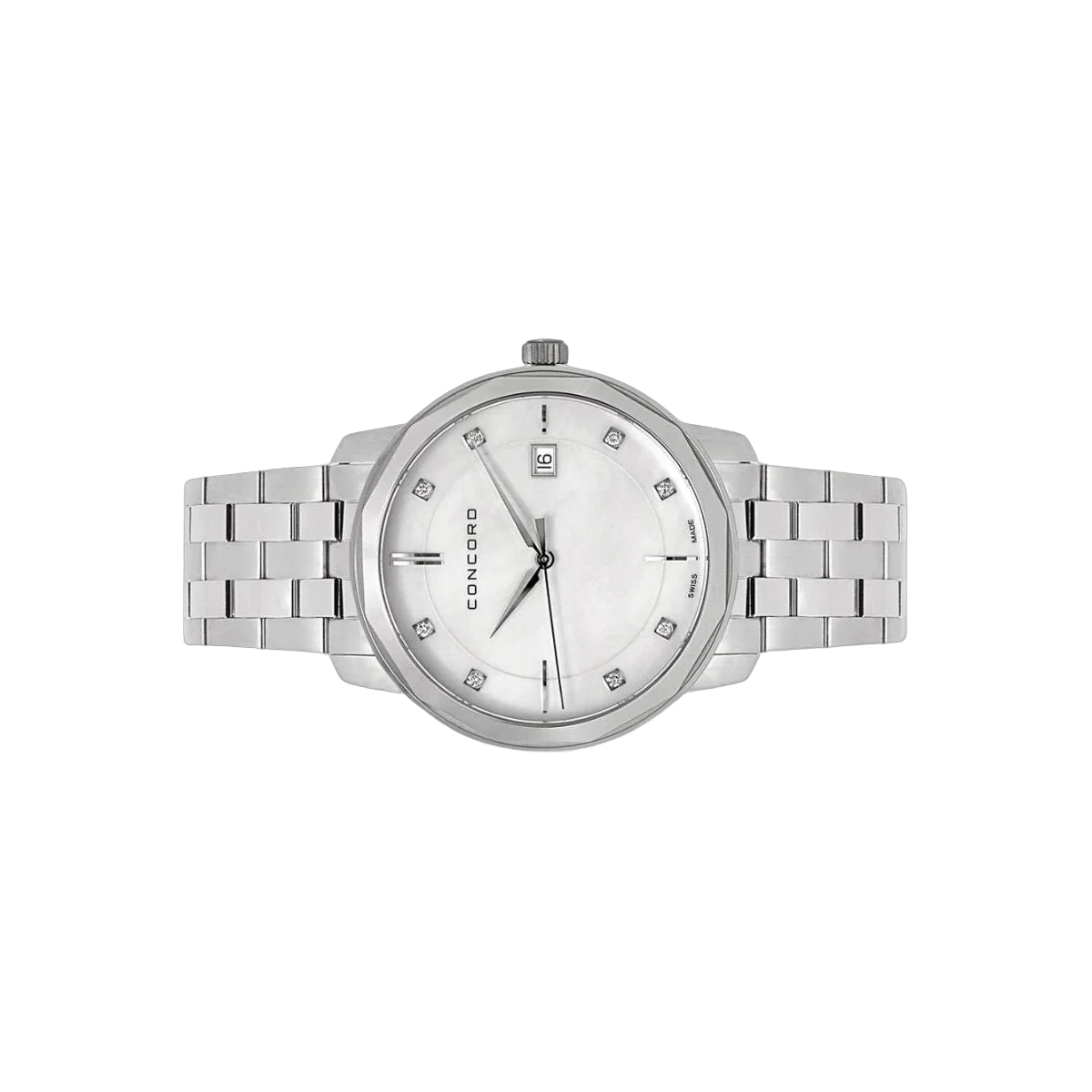 Concord Bennington 0320484 Quartz Silver Diamond Dial 40mm Men's Watch