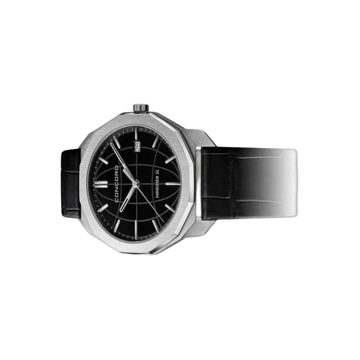 Concord Mariner 0320475 SL Quarz Stahl Schwarzes galvanisches Zifferblatt 40mm Herrenuhr
