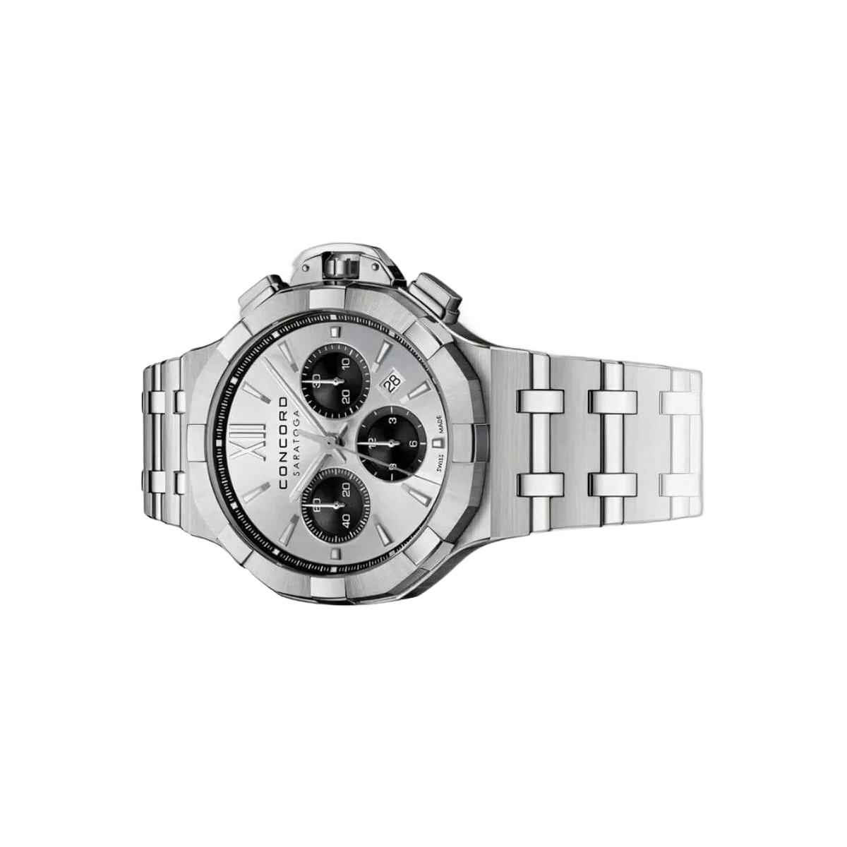 Concord Saratoga 0320451 Chrono Automatic Herrenuhr mit silbernem Zifferblatt 43mm