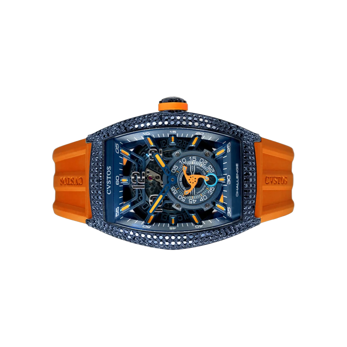 CVSTOS Challenge Jetliner PS A00103.4103002 Black Titanium Diamonds Bezel 41mm Blue Skeleton Dial Men's Watch – additional product photo 2