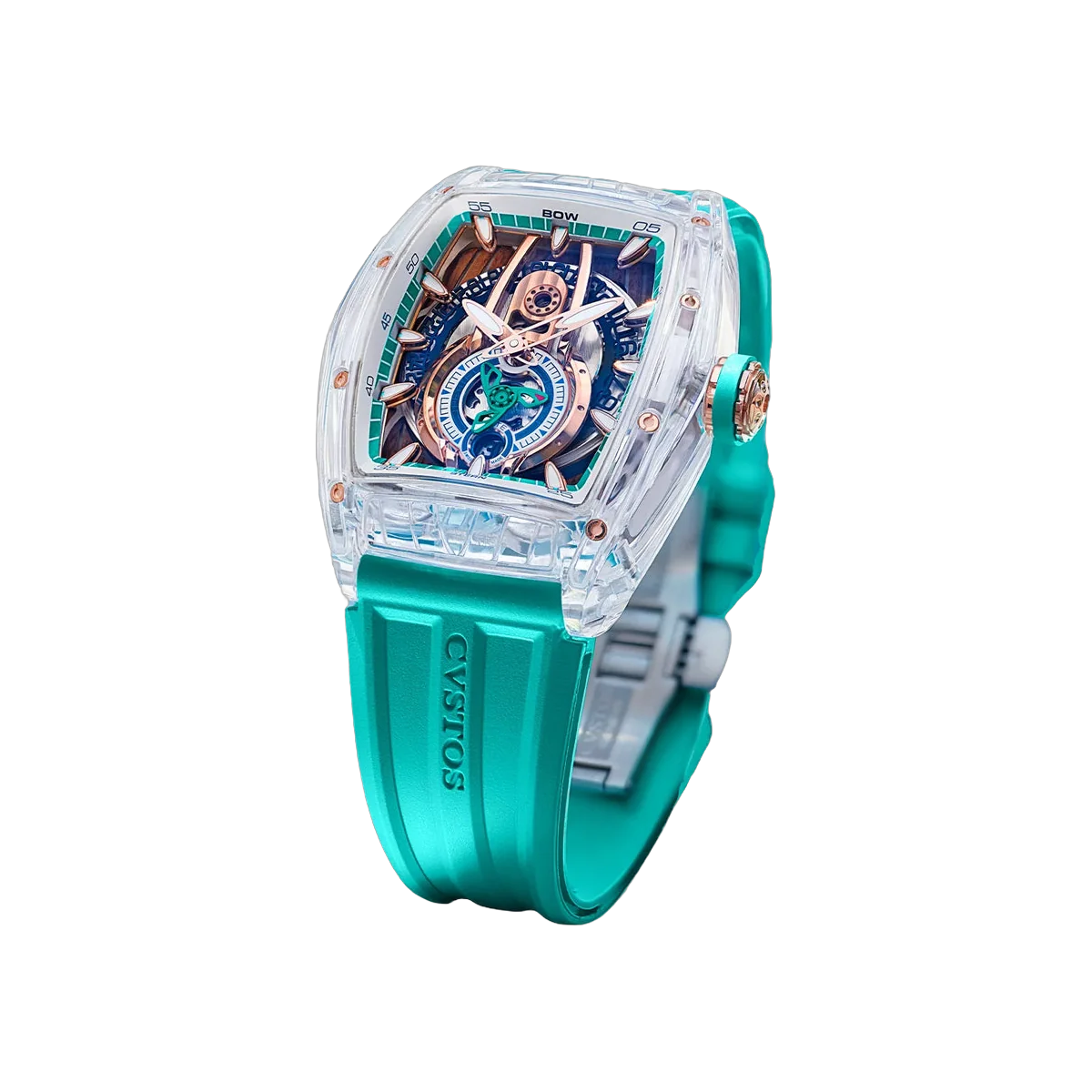 CVSTOS Challenge Sealiner PS C00103.4183002 Sapphire Turquoise Limited Edition 41mm Skeleton Dial Men's Watch – additional product photo 2