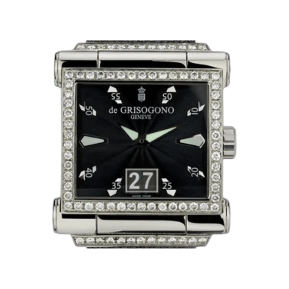 De Grisogono Instrumento Grande N01 Diamonds Fixing Black Dial