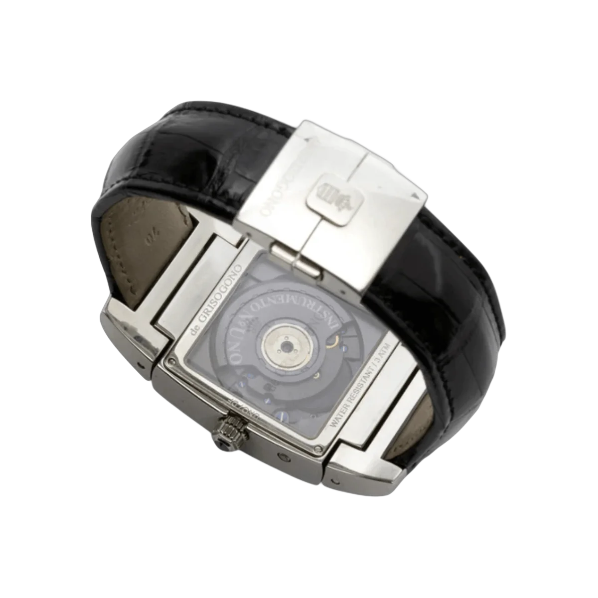 De Grisogono Instrumento UNO GS N02 Grande Seconde Steel On Strap Salmon Dial